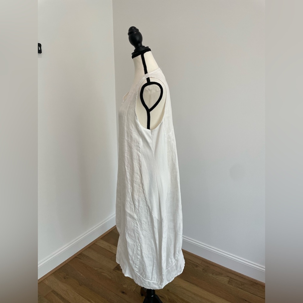 Luna Dress - 100% Linen Midi Dress made in Italy - Picture 5 of 15